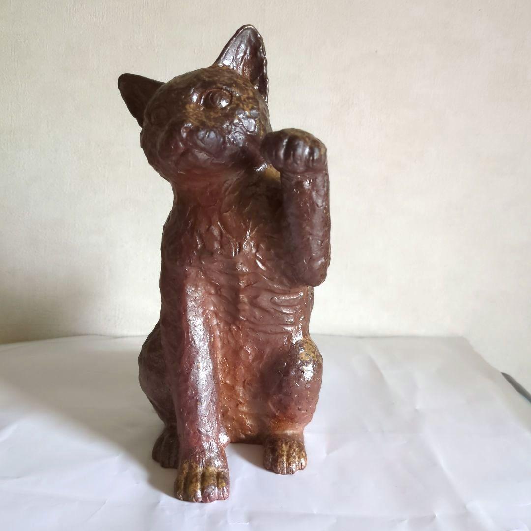 備前焼　招き猫　香炉