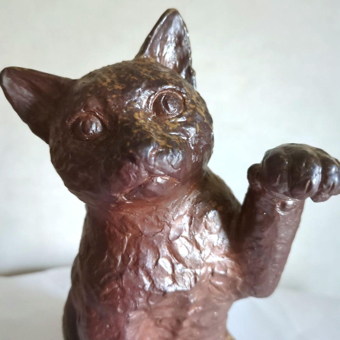 備前焼　招き猫　香炉