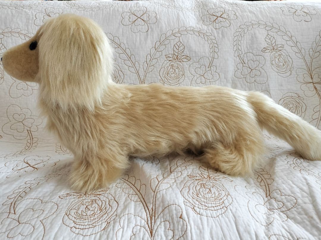 実寸大　ミニチュアダックス　クリーム