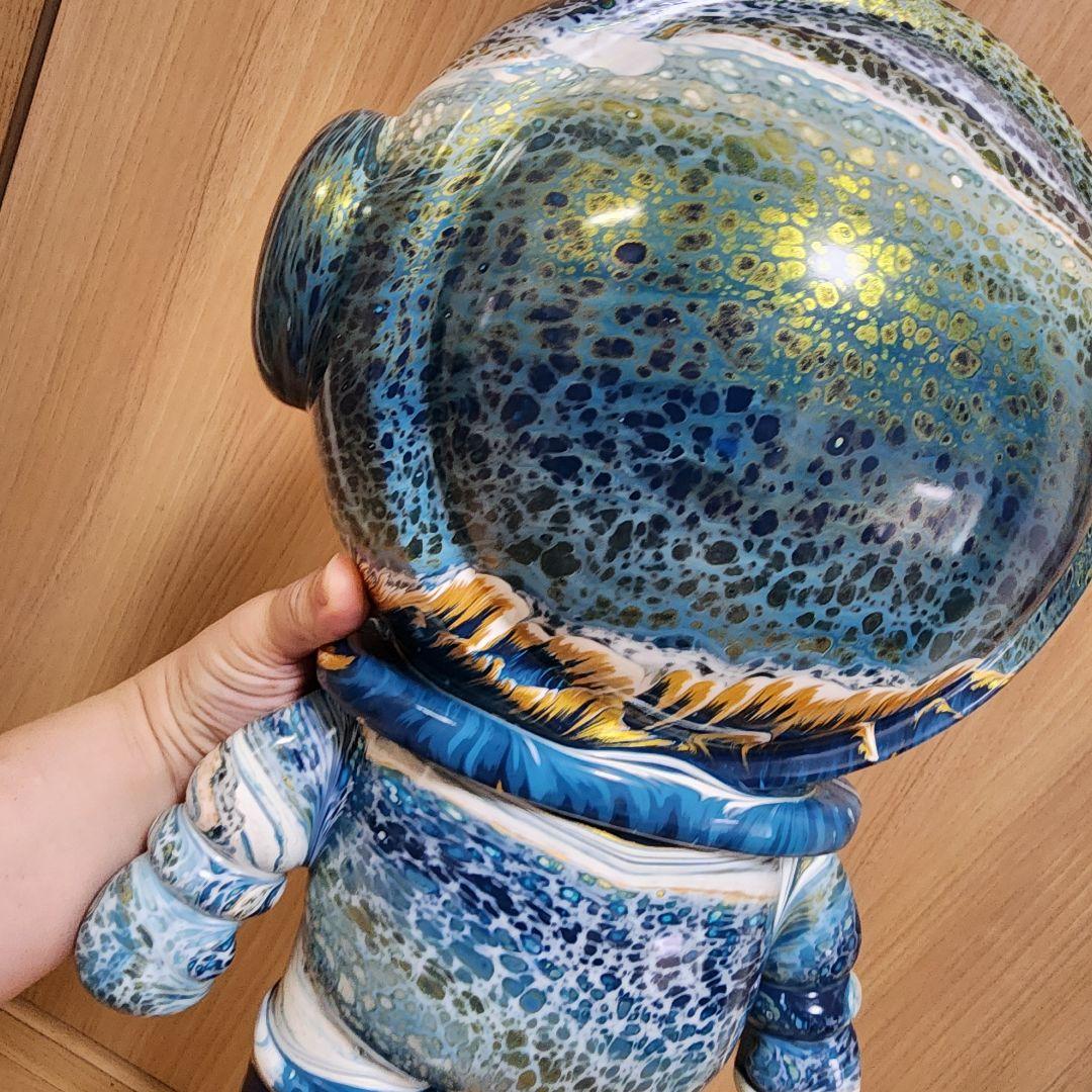 海外アートトイ 宇宙飛行士オブジェ 特大39cm 一点物 オーダーメイド