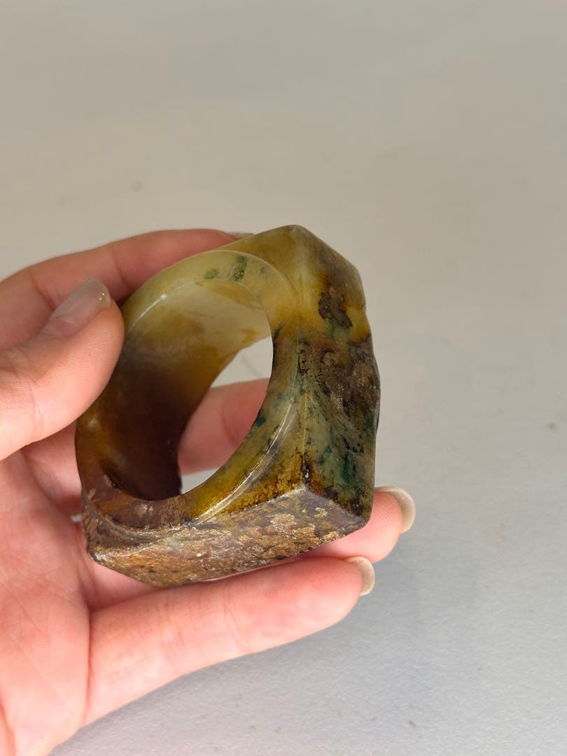 中国 紅山文化 高古玉 玉琮 玉器　時代物　中国古美術 置物