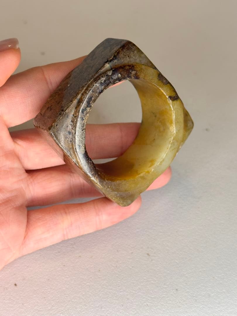 中国 紅山文化 高古玉 玉琮 玉器　時代物　中国古美術 置物