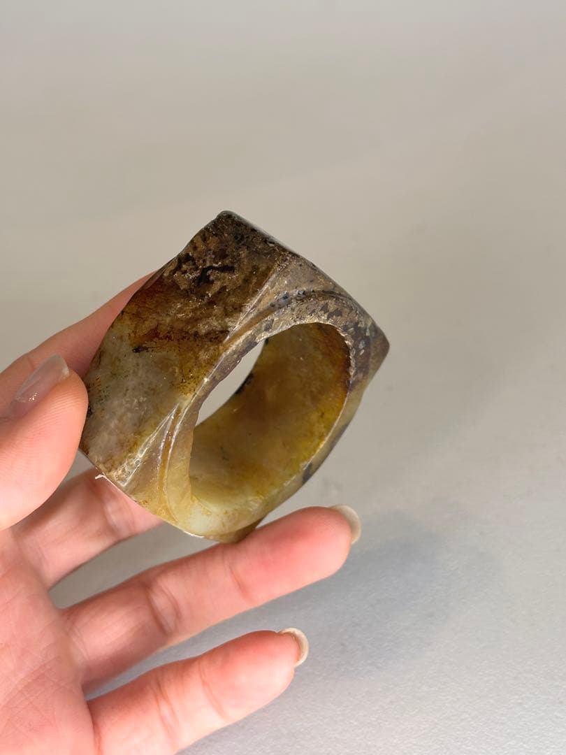 中国 紅山文化 高古玉 玉琮 玉器　時代物　中国古美術 置物