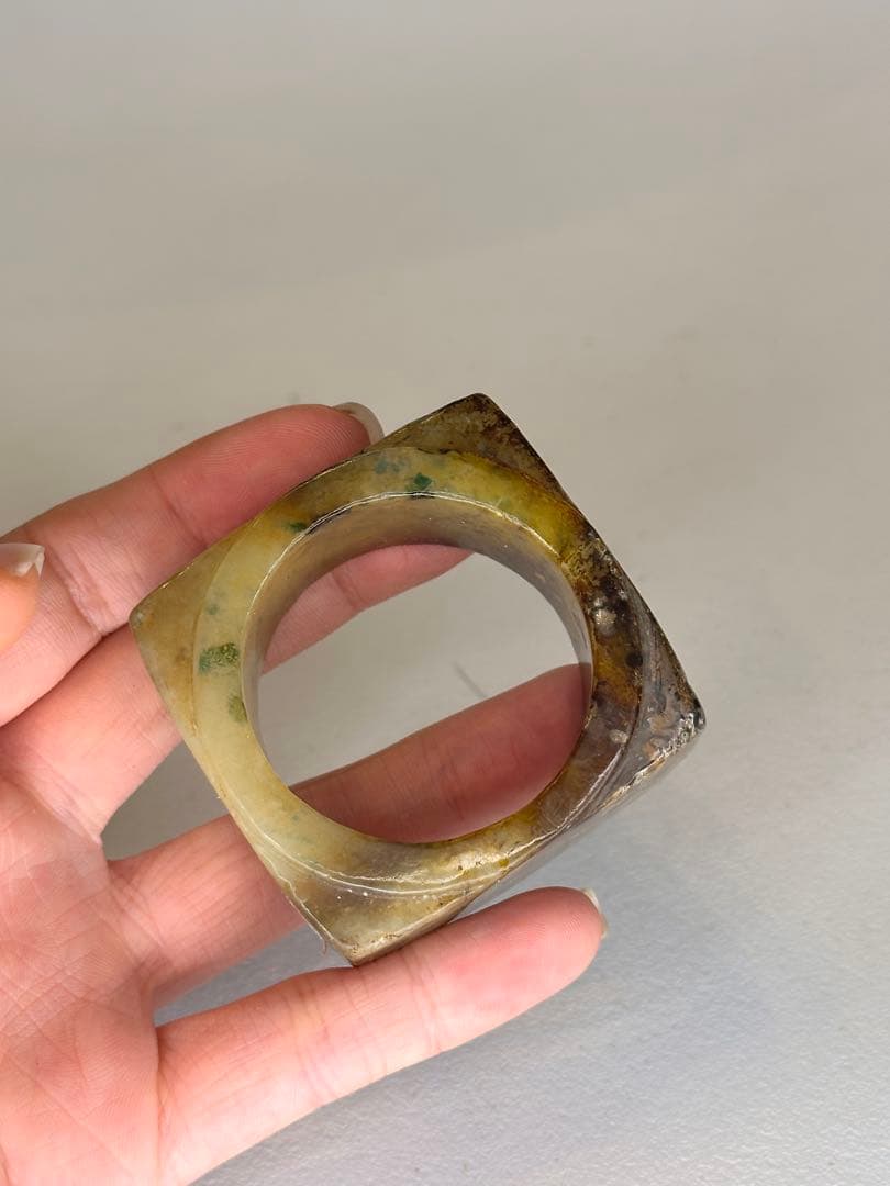 中国 紅山文化 高古玉 玉琮 玉器　時代物　中国古美術 置物