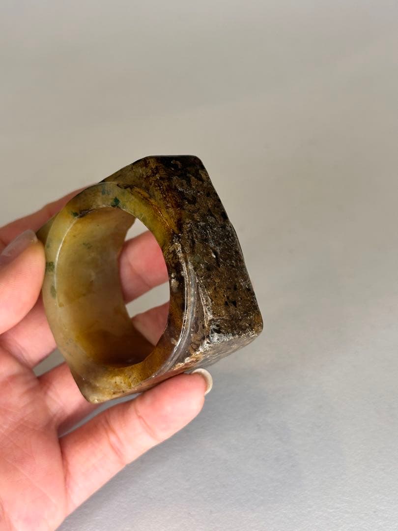 中国 紅山文化 高古玉 玉琮 玉器　時代物　中国古美術 置物