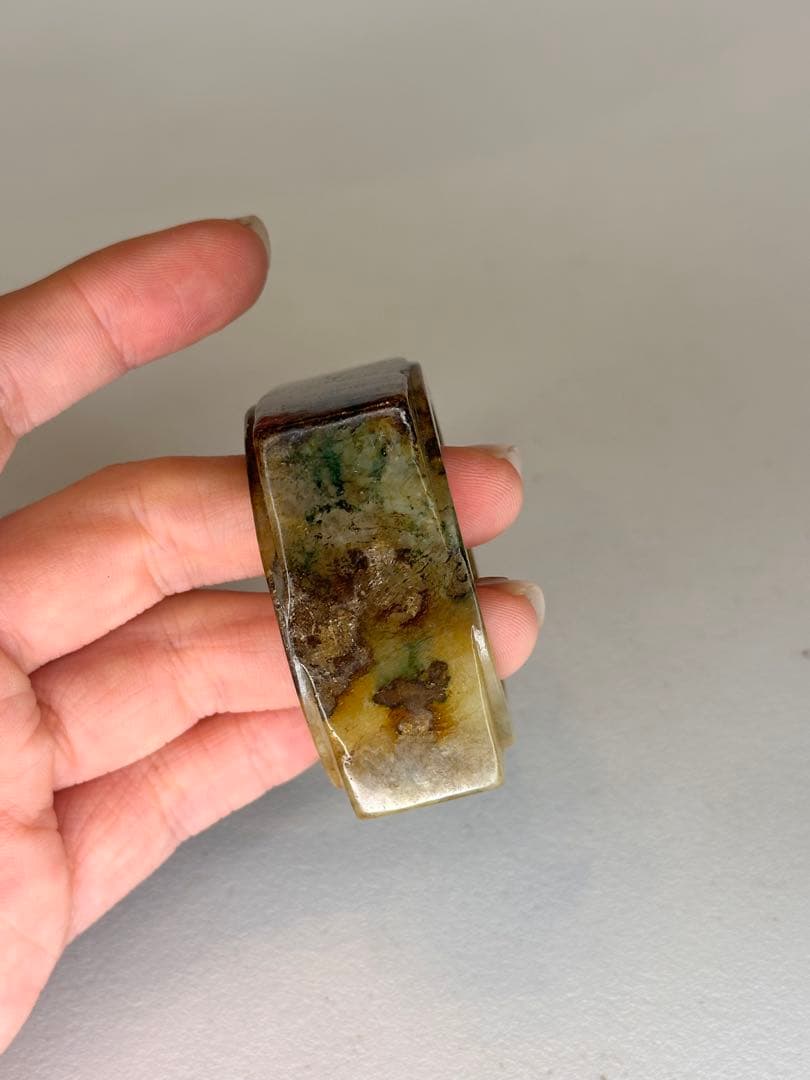 中国 紅山文化 高古玉 玉琮 玉器　時代物　中国古美術 置物