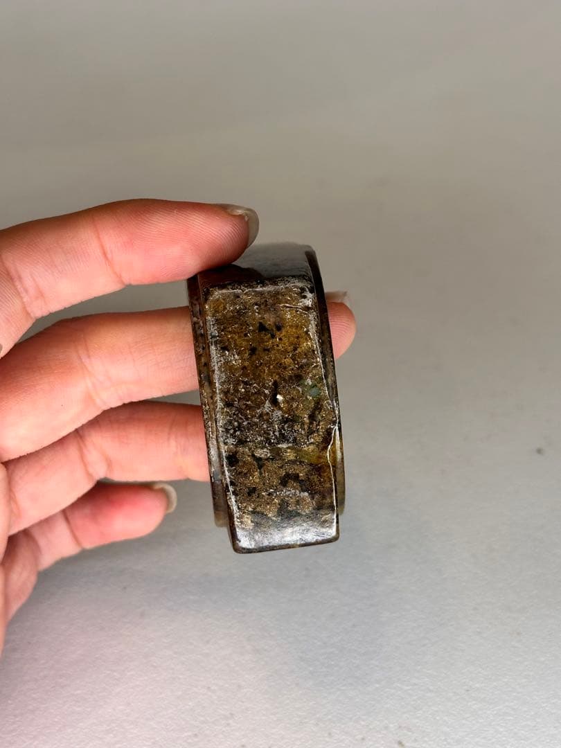 中国 紅山文化 高古玉 玉琮 玉器　時代物　中国古美術 置物