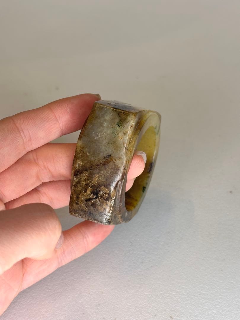 中国 紅山文化 高古玉 玉琮 玉器　時代物　中国古美術 置物