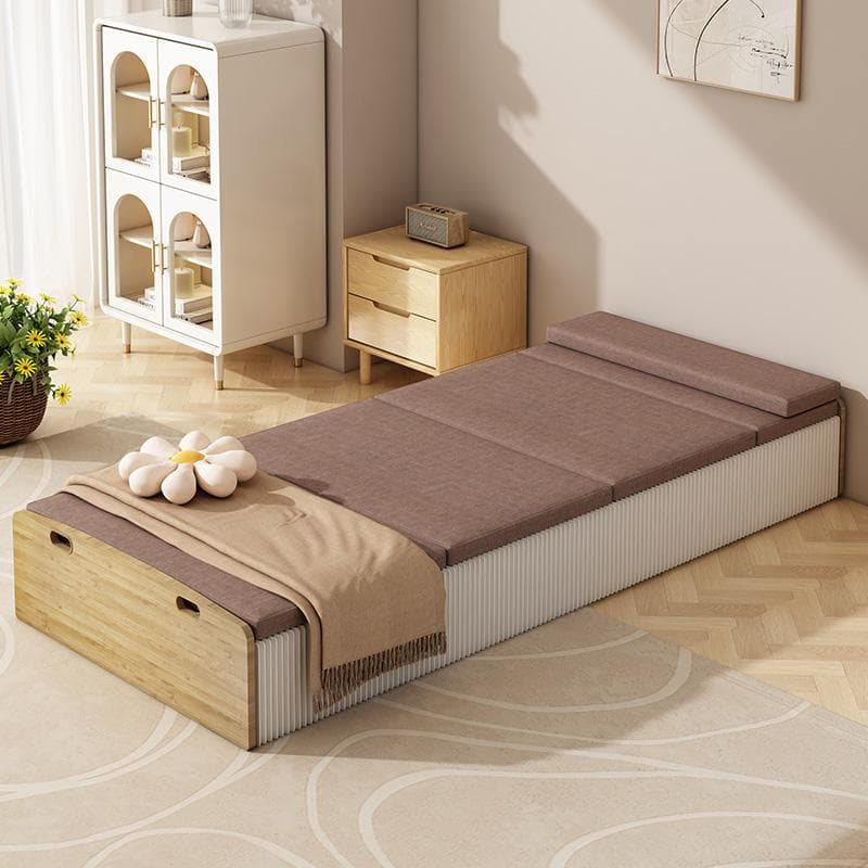 ペーパー折りたたみベッド幅90㎝高さ23㎝組立不要マットレス付き 軽量 通気性