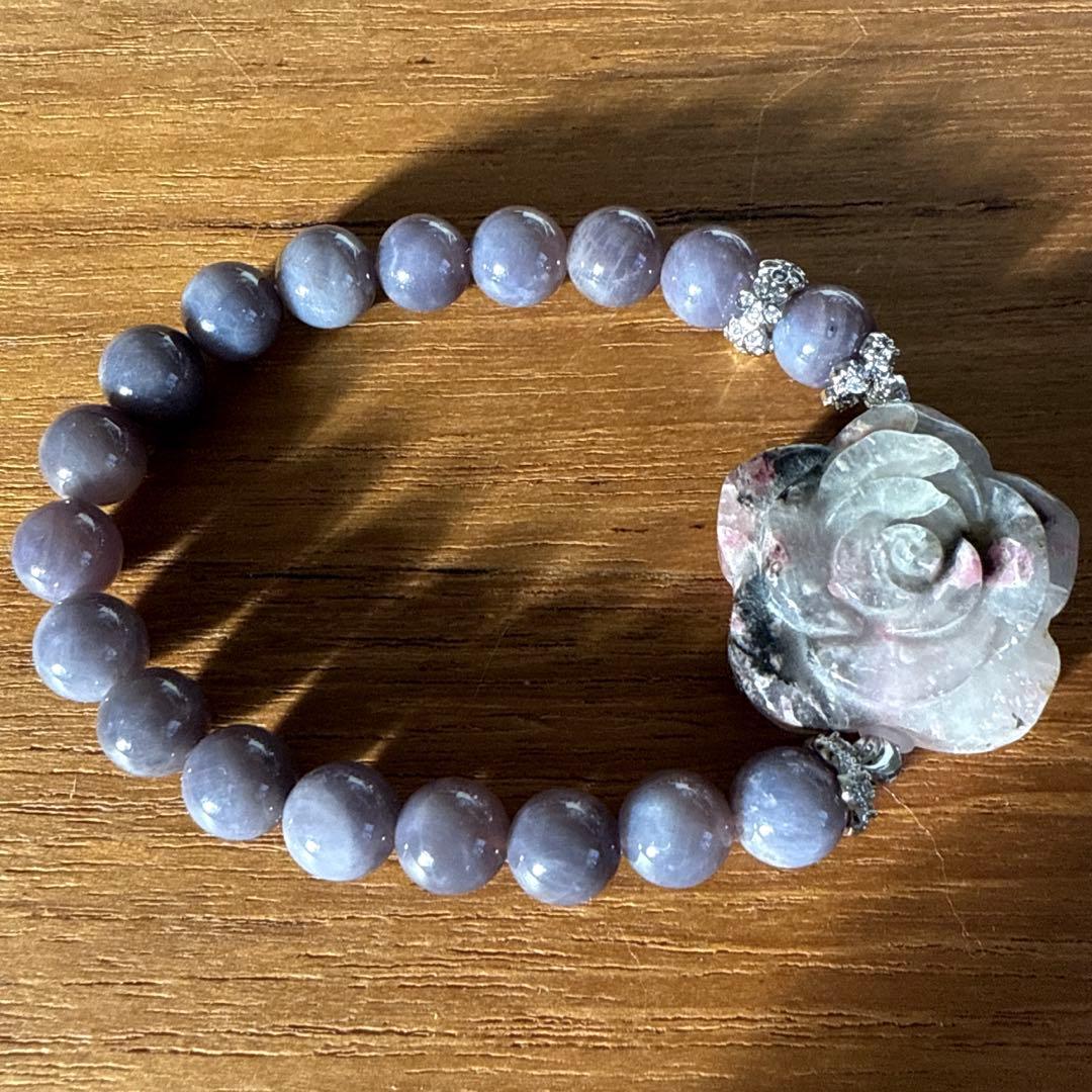 レア❢ブルーローズとロードナイトシリカの薔薇ブレス❥