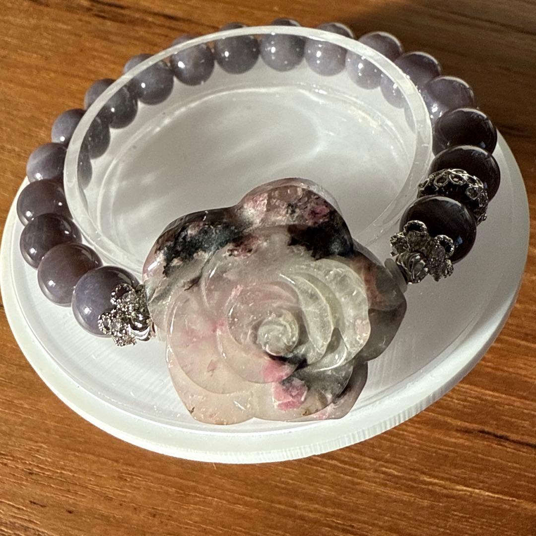 レア❢ブルーローズとロードナイトシリカの薔薇ブレス❥