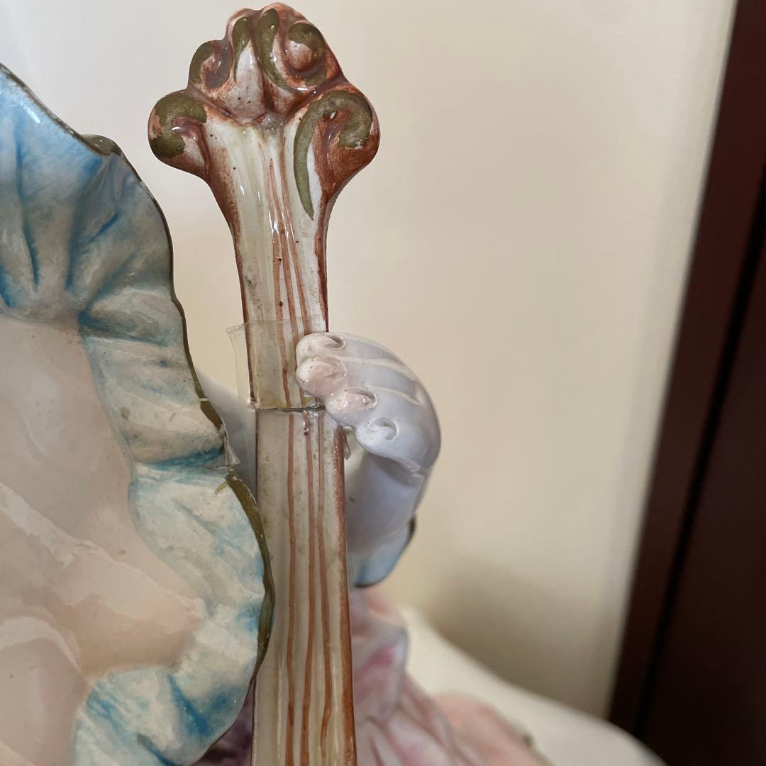 『値下げ可』フィギュリン　ドレスデン　イタリア製　アンティーク　陶器人形　置物