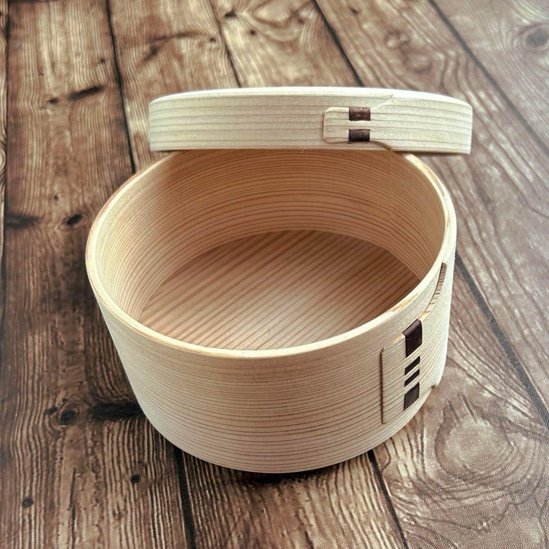 【本日限定】柴田慶信商店　曲げわっぱ　白木の丸弁当箱