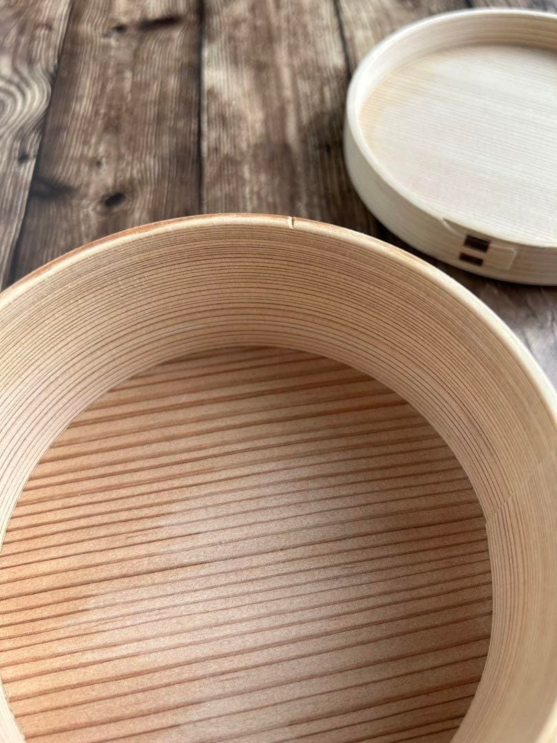 【本日限定】柴田慶信商店　曲げわっぱ　白木の丸弁当箱