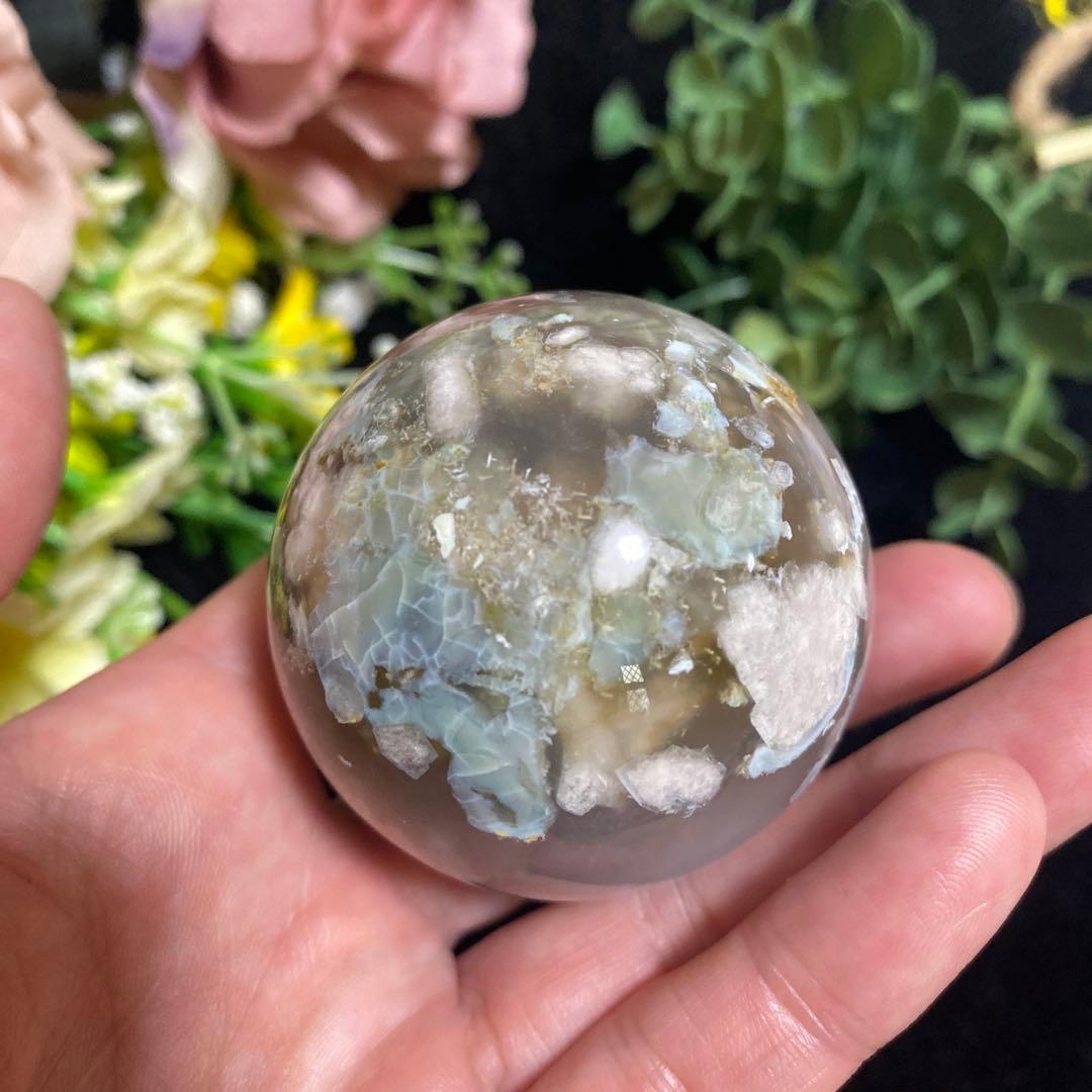 グリーン桜瑪瑙with夜桜 スフィア ②