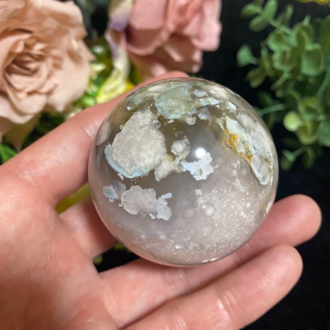 グリーン桜瑪瑙with夜桜 スフィア ②