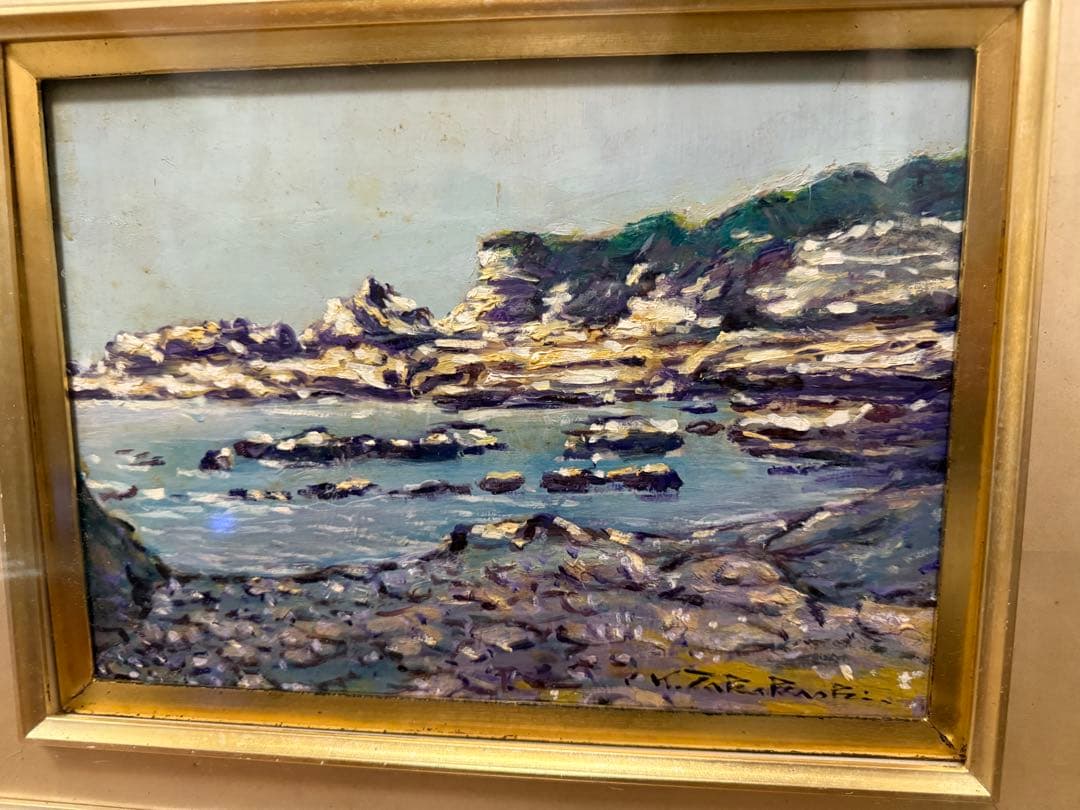 55.「外房太海」髙橋一善 油絵