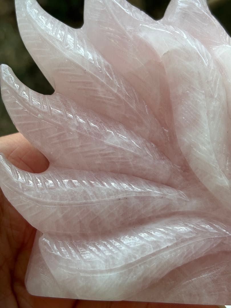 天然石 ローズクォーツ 九尾狐 九尾の狐 彫刻 置物 約1kg 風水 開運