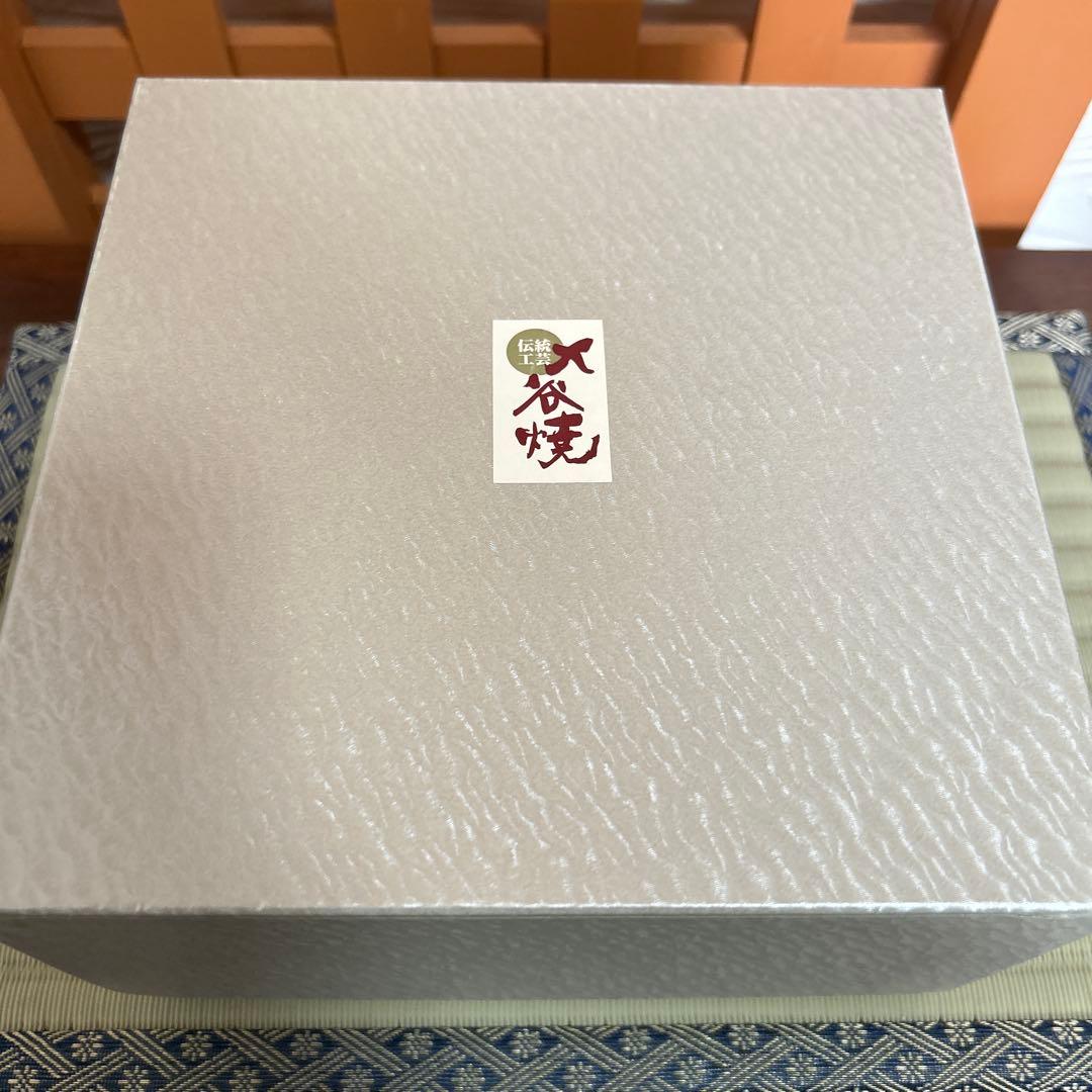 九谷焼 新品 5.8号皿揃 染付丸紋花鳥 5枚 青風窯