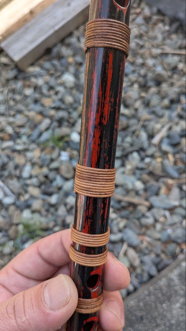 獅子田 古典六本調子 七穴 オリジナル装飾