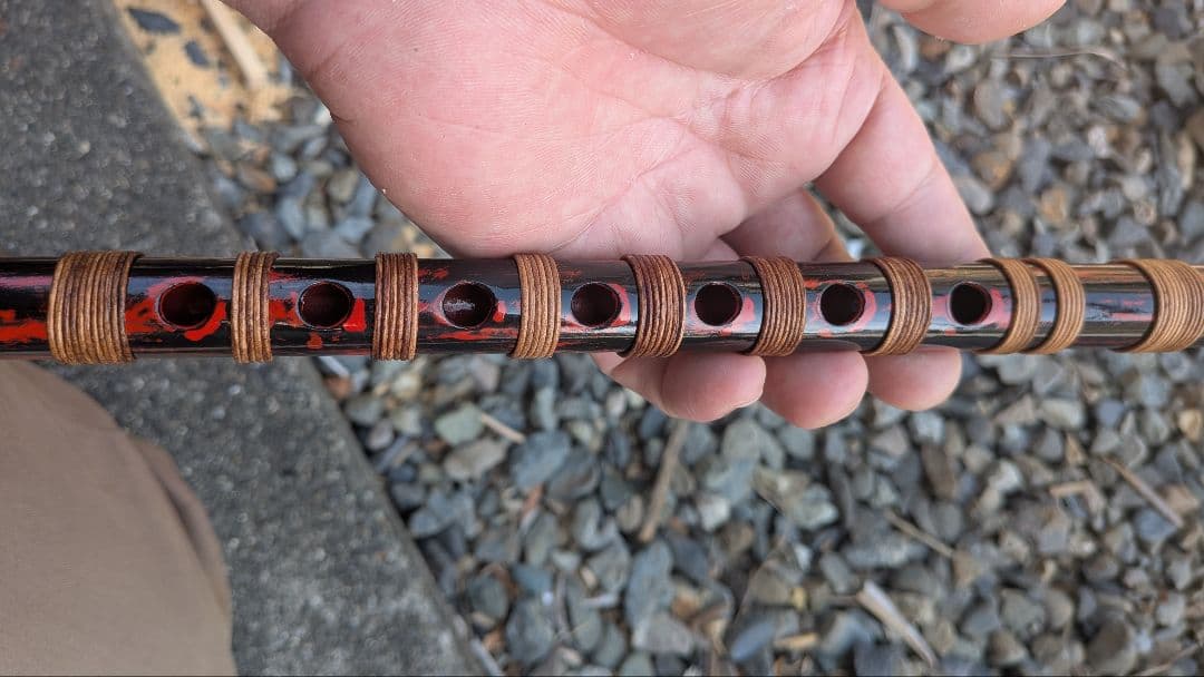 獅子田 古典六本調子 七穴 オリジナル装飾