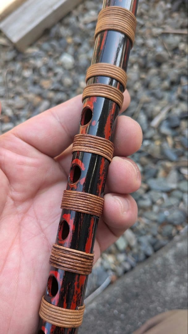 獅子田 古典六本調子 七穴 オリジナル装飾