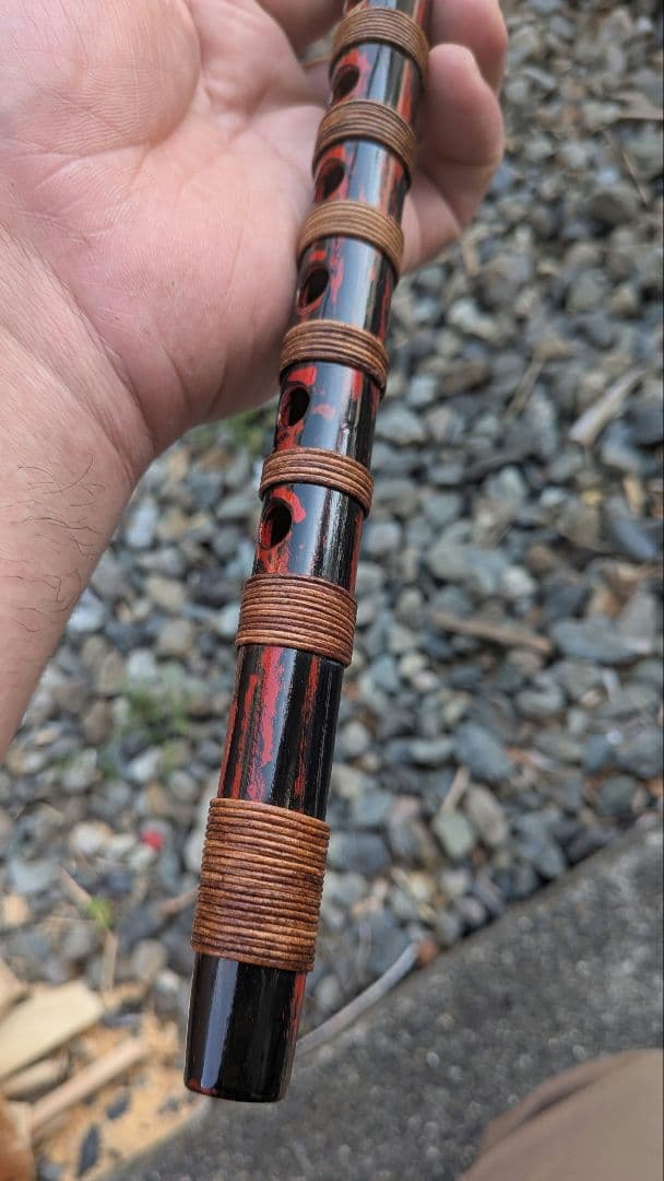 獅子田 古典六本調子 七穴 オリジナル装飾