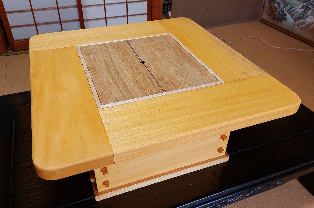 囲炉裏　火鉢　テーブル　箱火鉢　宮大工作