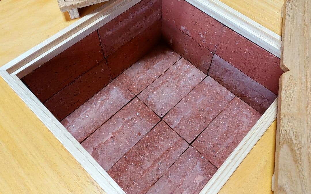 囲炉裏　火鉢　テーブル　箱火鉢　宮大工作