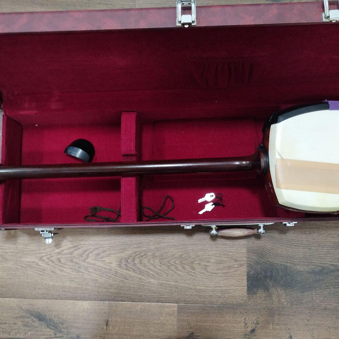 津軽三味線本体 鳥の絵柄 ハードケース付