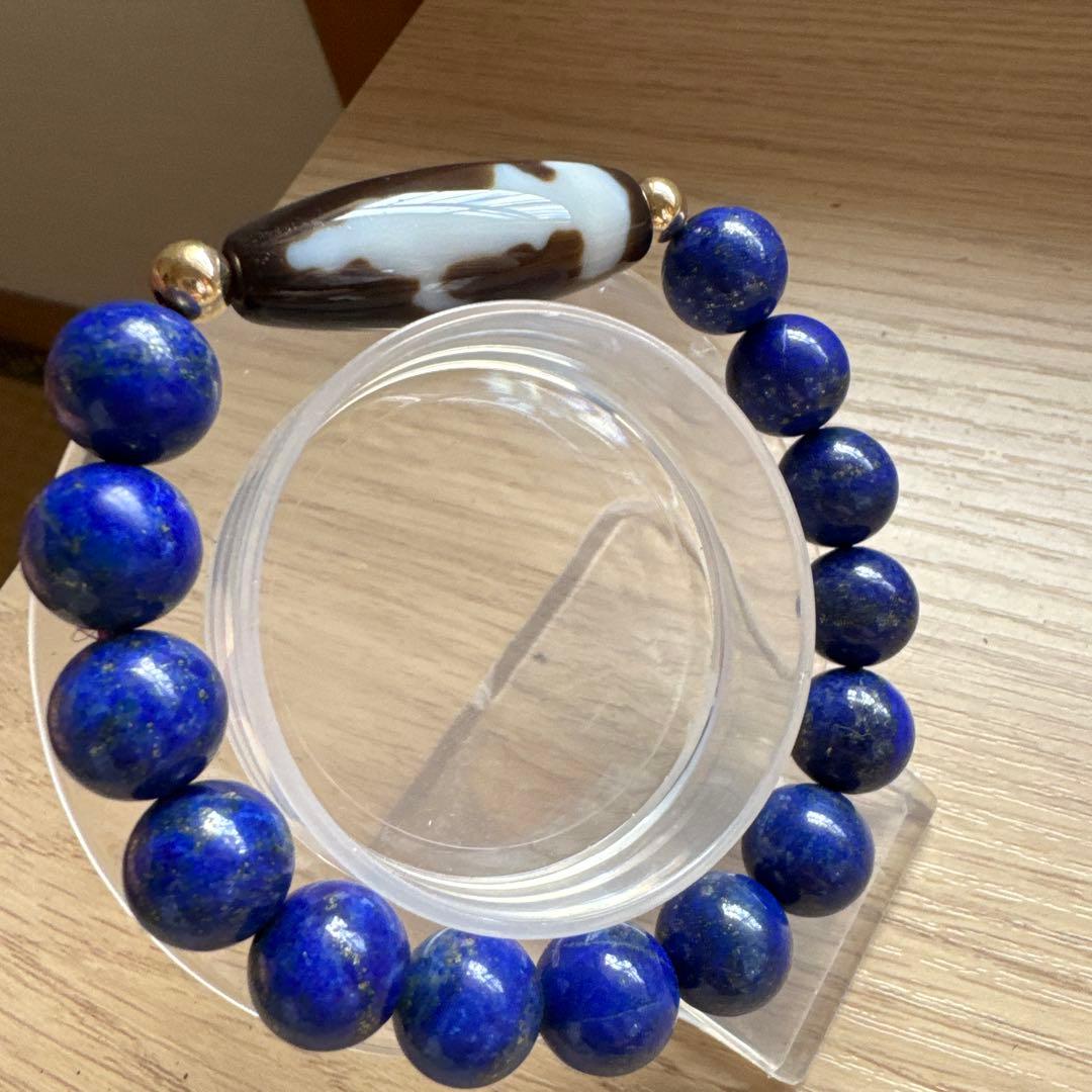 ラピスラズリ 観音天珠　パワーストーン　ランクAAA