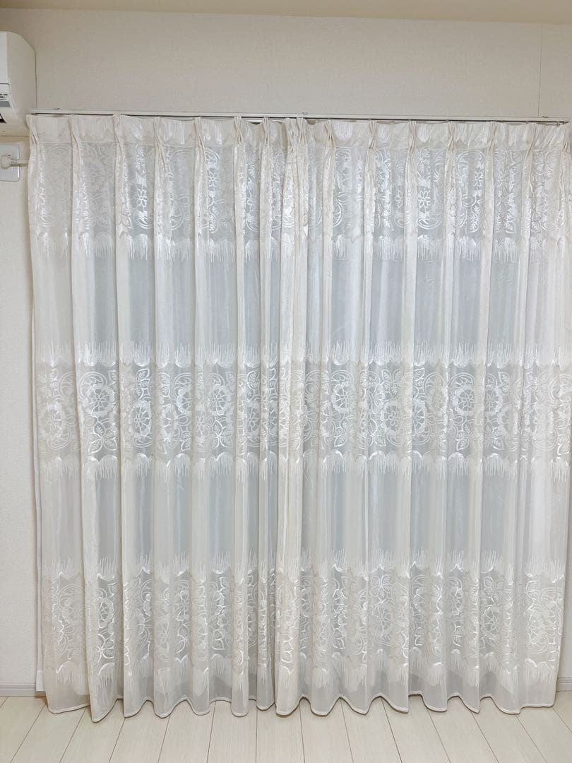 外から見えない 2枚入り 1窓分 レースカーテン オーダーカーテン