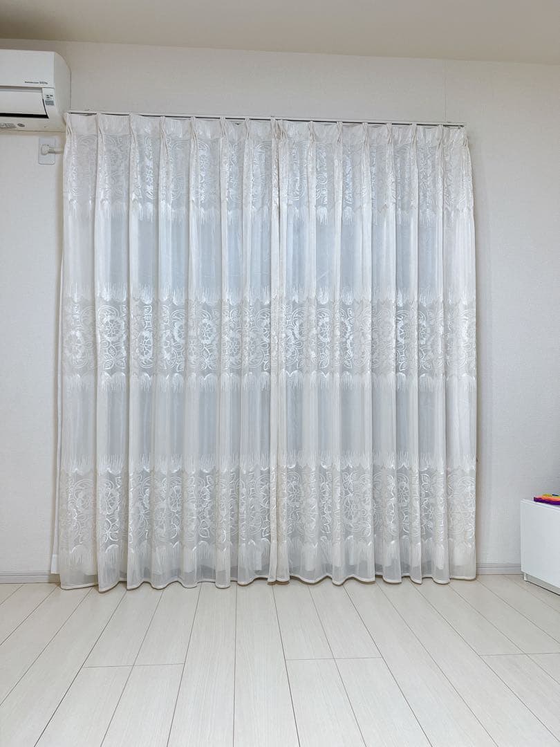 外から見えない 2枚入り 1窓分 レースカーテン オーダーカーテン