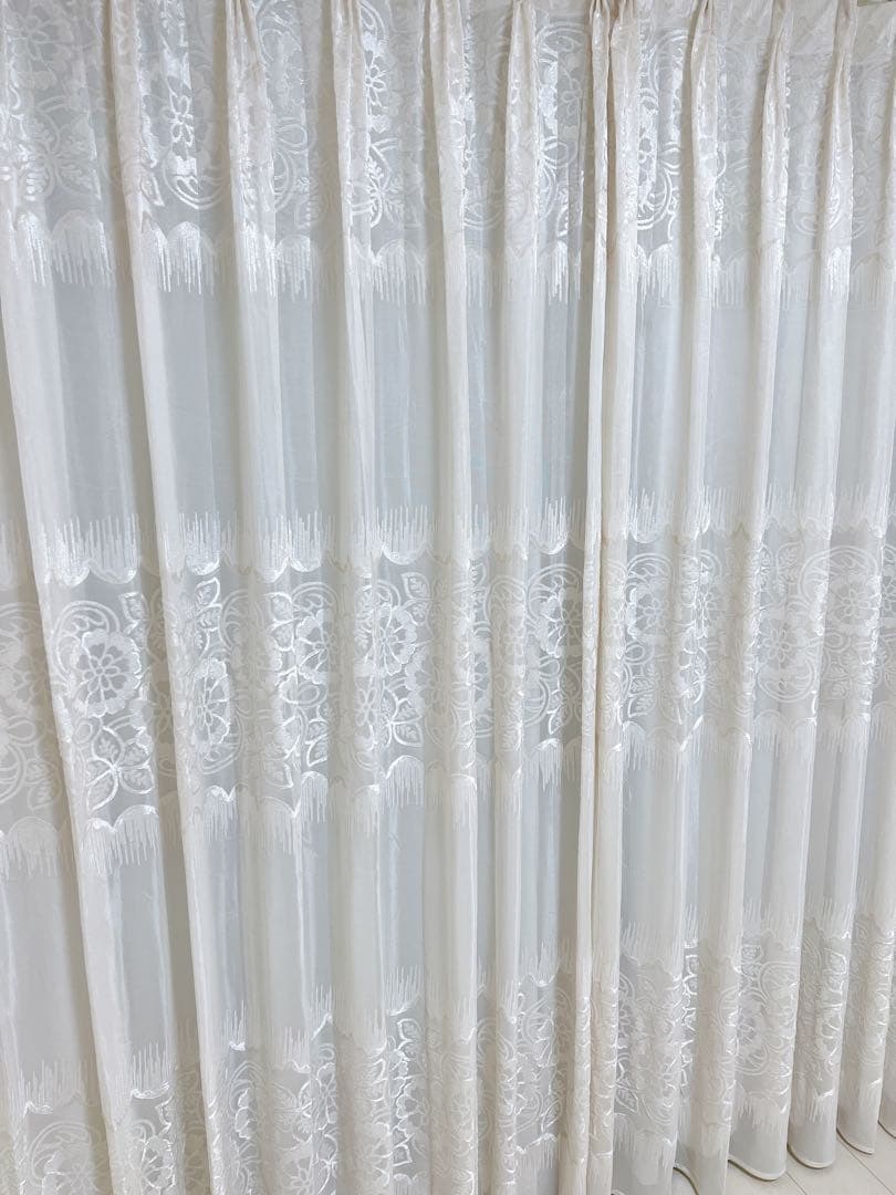 外から見えない 2枚入り 1窓分 レースカーテン オーダーカーテン