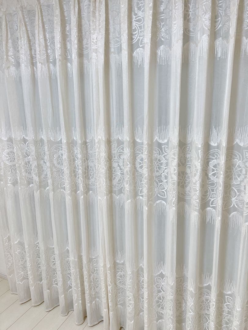 外から見えない 2枚入り 1窓分 レースカーテン オーダーカーテン