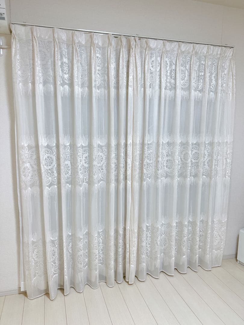 外から見えない 2枚入り 1窓分 レースカーテン オーダーカーテン