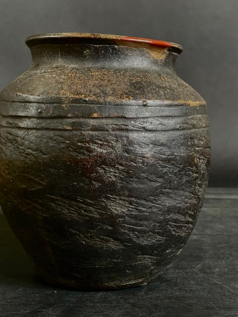 割引❗️『母』 時代 古備前 肩衝 壺 花入 備前焼 古窯 花瓶 花器 （C①）