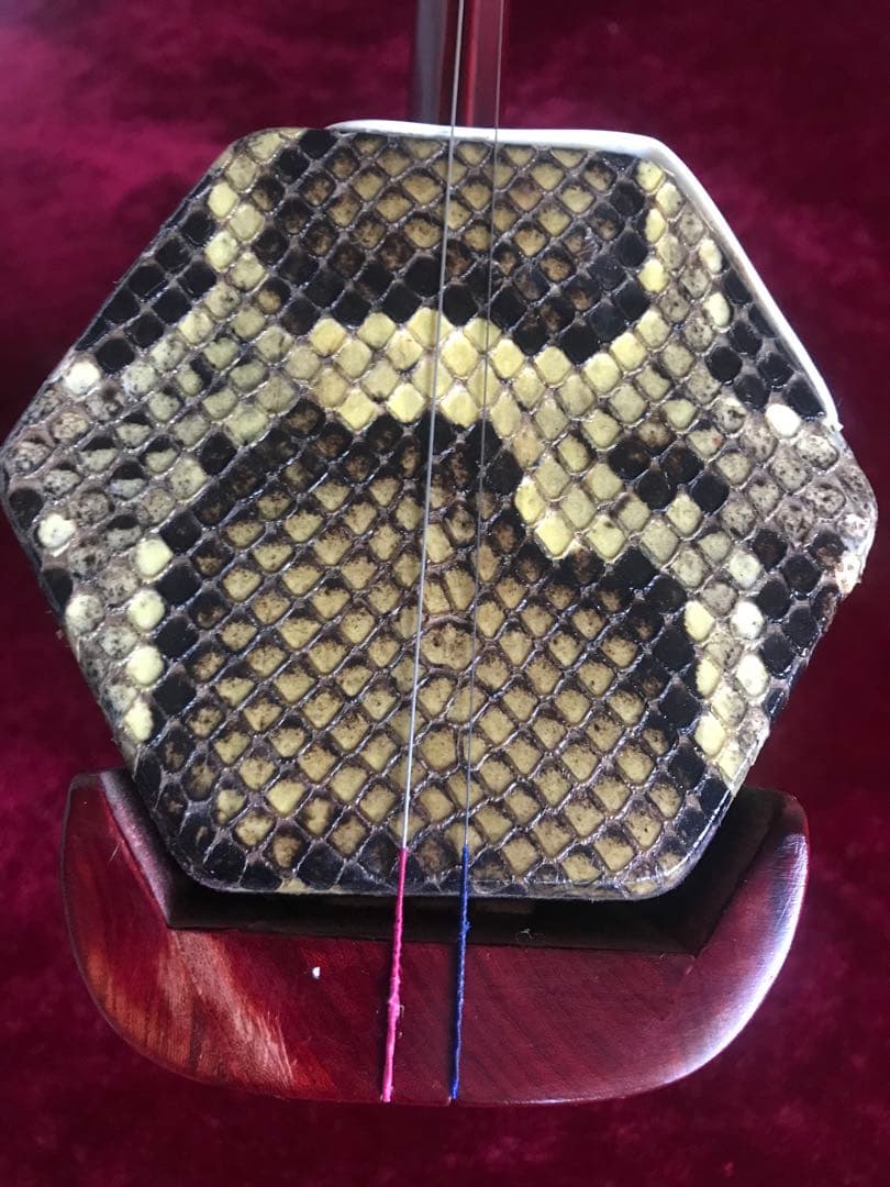 二胡★中古品★紅木・蛇本皮★音など確認済み★新品同然★ケース付き