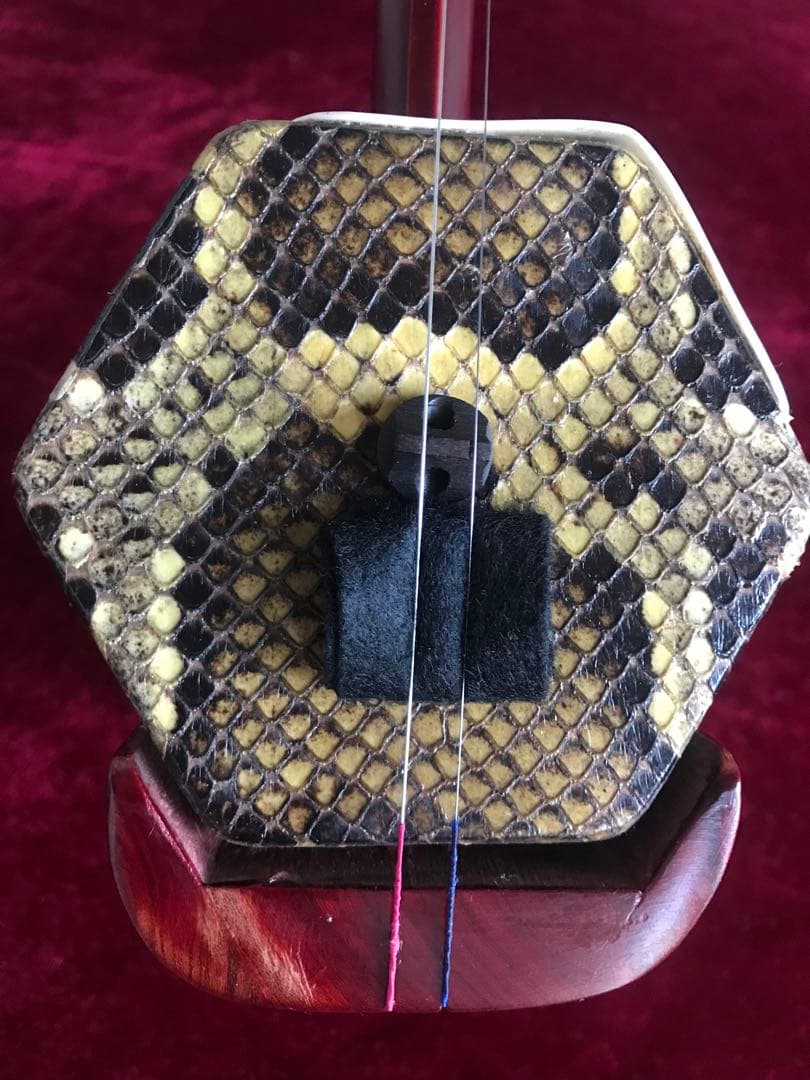 二胡★中古品★紅木・蛇本皮★音など確認済み★新品同然★ケース付き