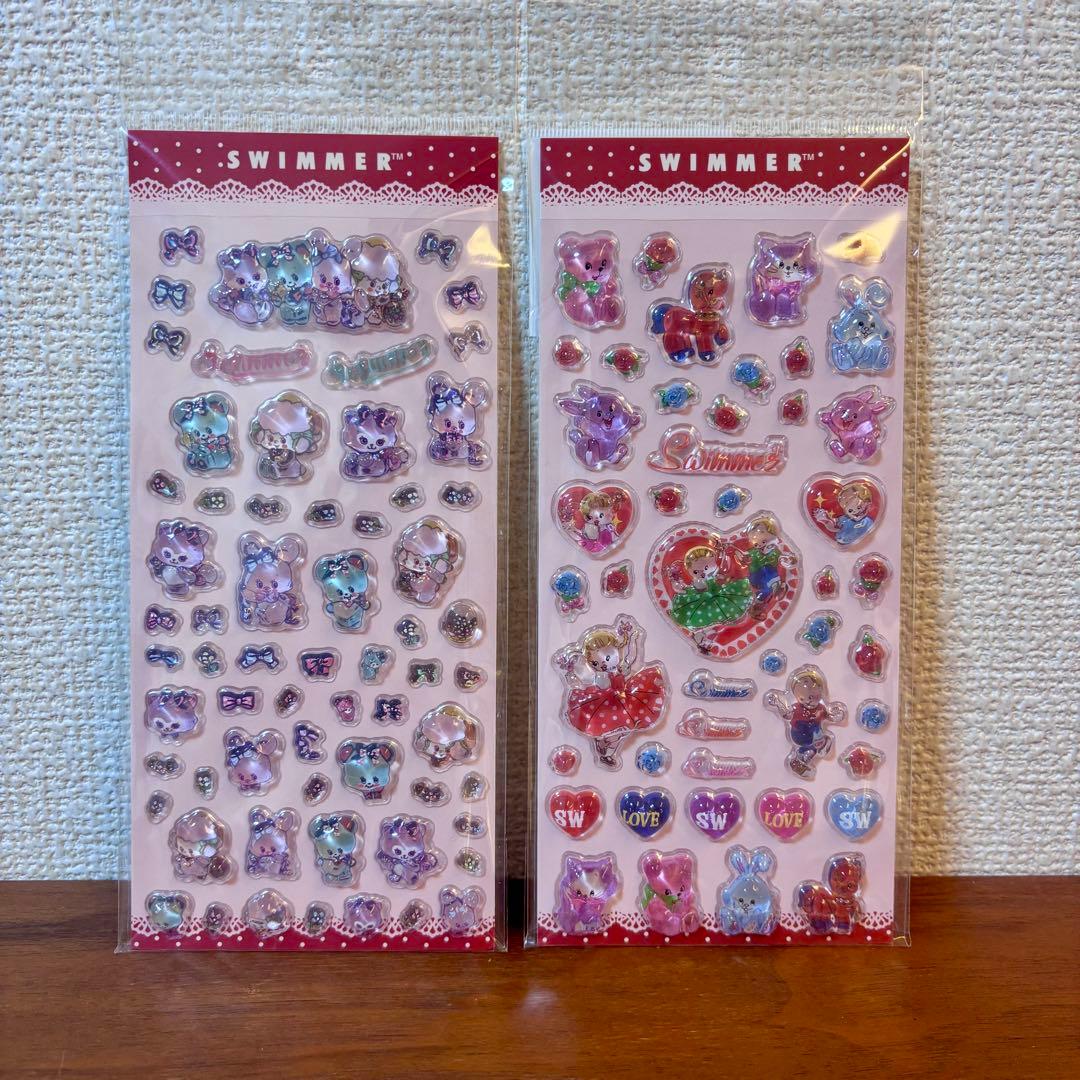 SWIMMER スイマー PVC 立体シール 9枚セット 正規品 ぷっくりシール