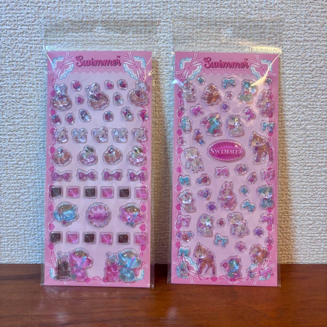 SWIMMER スイマー PVC 立体シール 9枚セット 正規品 ぷっくりシール