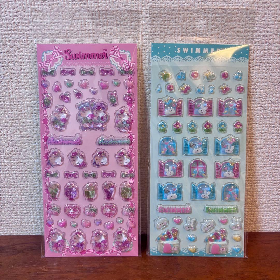 SWIMMER スイマー PVC 立体シール 9枚セット 正規品 ぷっくりシール