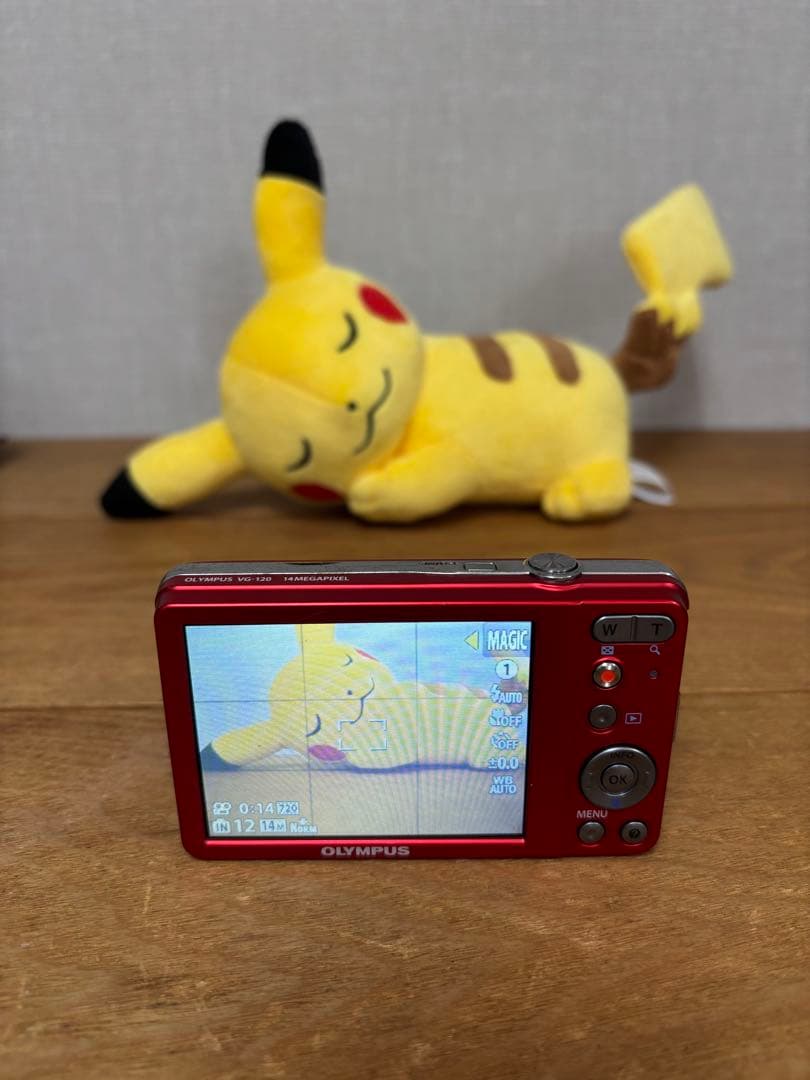 【週末価格】オリンパスデジタルカメラVG-120 レッド1400万画素