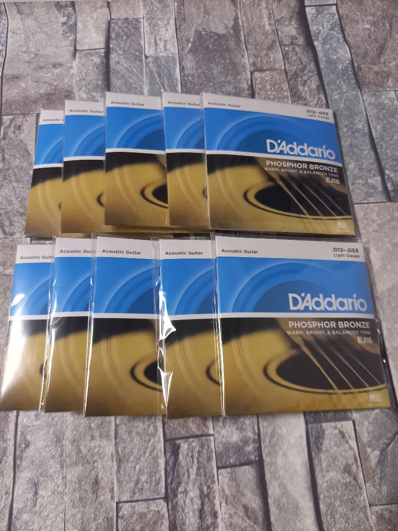 D'Addario EJ16 Phosphor Bronze 10セット