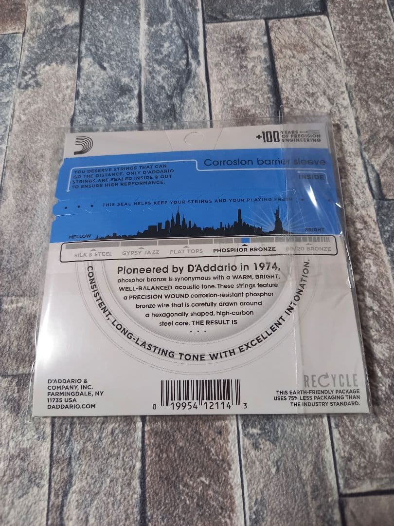 D'Addario EJ16 Phosphor Bronze 10セット