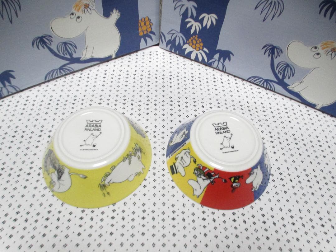 アラビア ムーミン ボウル フローレンイエロー & ムーミンファミリー