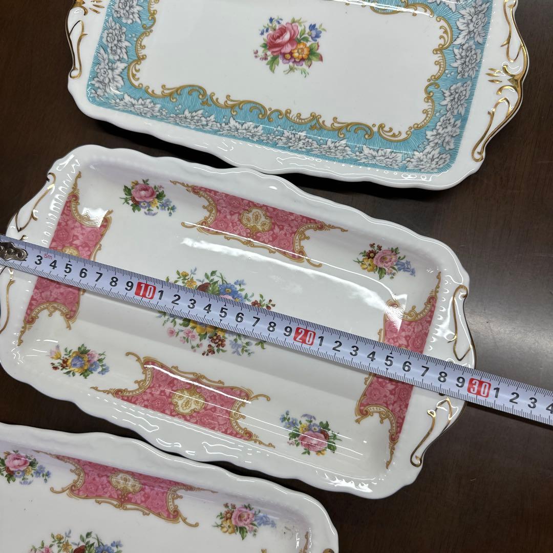 英国製　ロイヤルアルバート　大皿　サンドイッチプレート　プレート　3枚　2種類