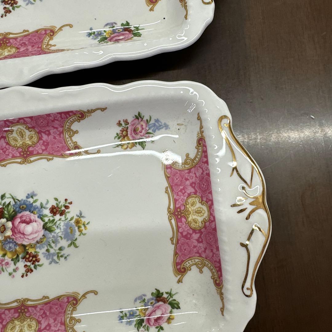 英国製　ロイヤルアルバート　大皿　サンドイッチプレート　プレート　3枚　2種類