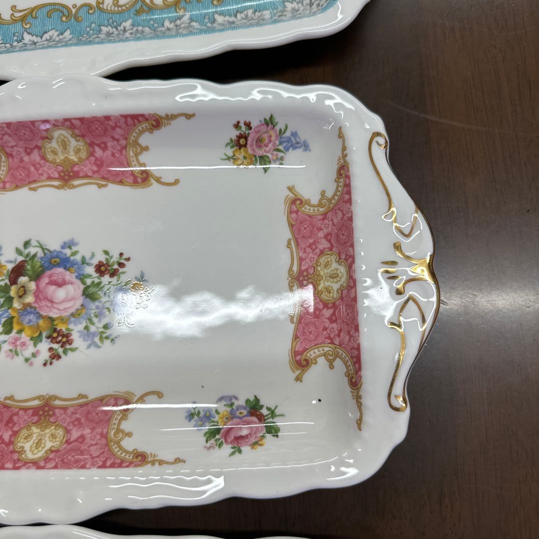 英国製　ロイヤルアルバート　大皿　サンドイッチプレート　プレート　3枚　2種類