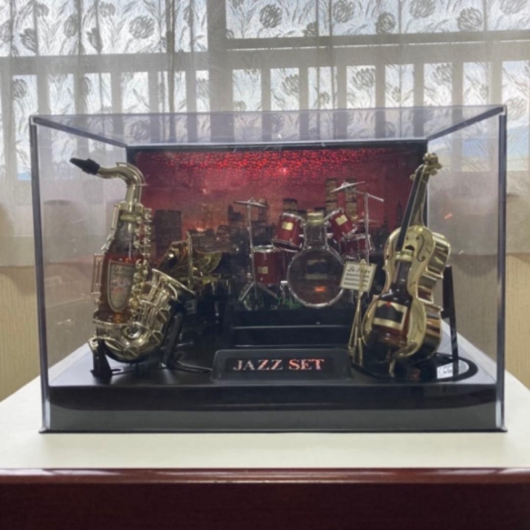 ジャズセット ミニボトル バンド 楽器 音楽 置物 オブジェ ケース レトロ